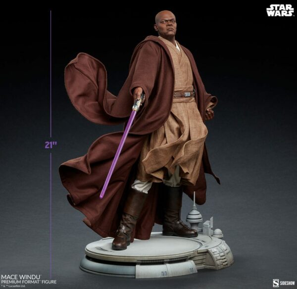 STAR WARS – Statuette Premium Format Mace Windu 53 cm – Image 6
