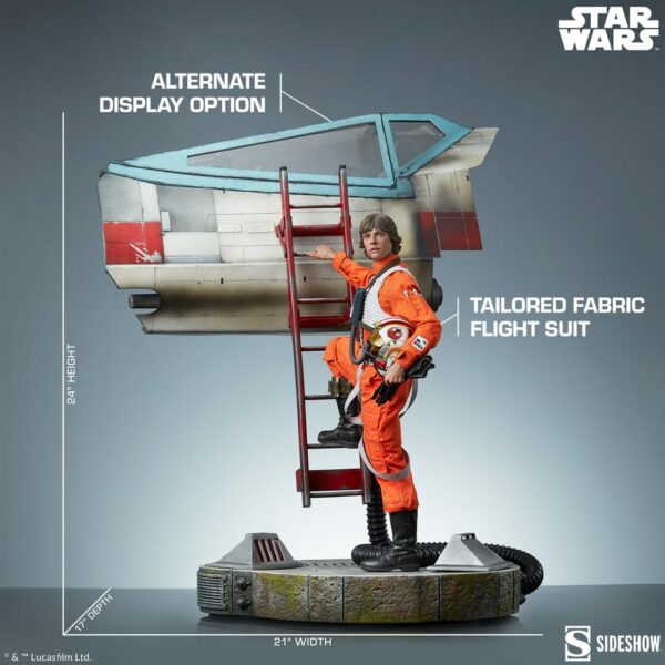 STAR WARS – Statuette Premium Format Luke Skywalker & X-Wing 76 cm – Image 3