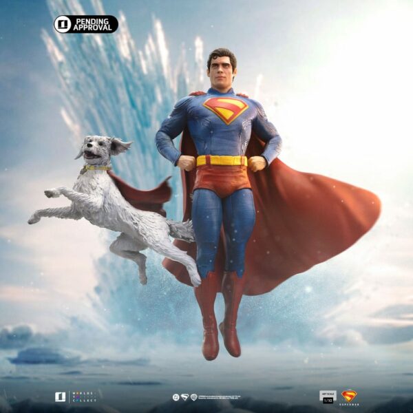 DC COMICS – Statuette Art Scale 1/10 Superman & Krypto 32 cm – Image 2