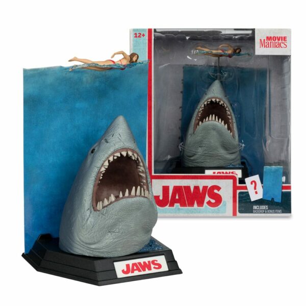 LES DENTS DE LA MER – Statuette PVC Movie Maniacs Jaws (50ème Anniversaire) 16 cm – Image 3