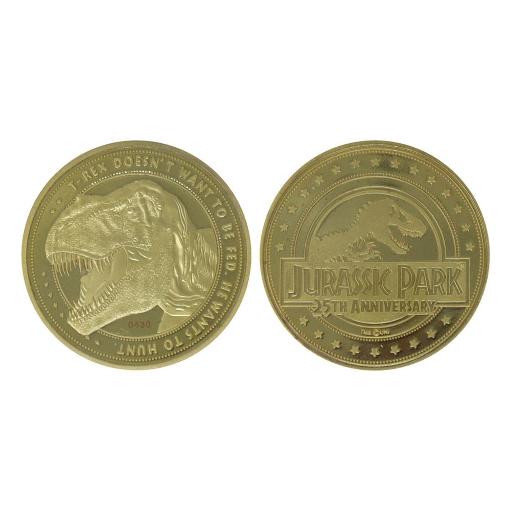 Pièce Jurassic Park 25ème Anniversaire T-Rex Gold Edition
