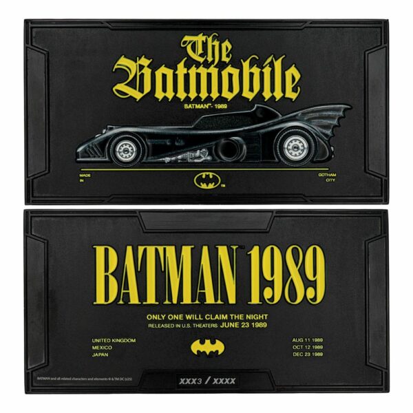 DC COMICS – Lingot XL Batmobile Batman 1989 Édition Limitée – Image 4