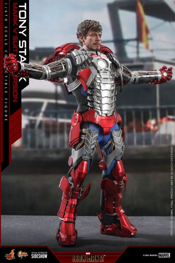MARVEL – Figurine 1/6 Movie Masterpiece Iron Man Mark V (Armor Suit Up Version) 31 cm – Image 2