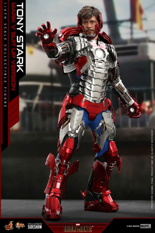 MARVEL – Figurine 1/6 Movie Masterpiece Iron Man Mark V (Armor Suit Up Version) 31 cm – Image 3