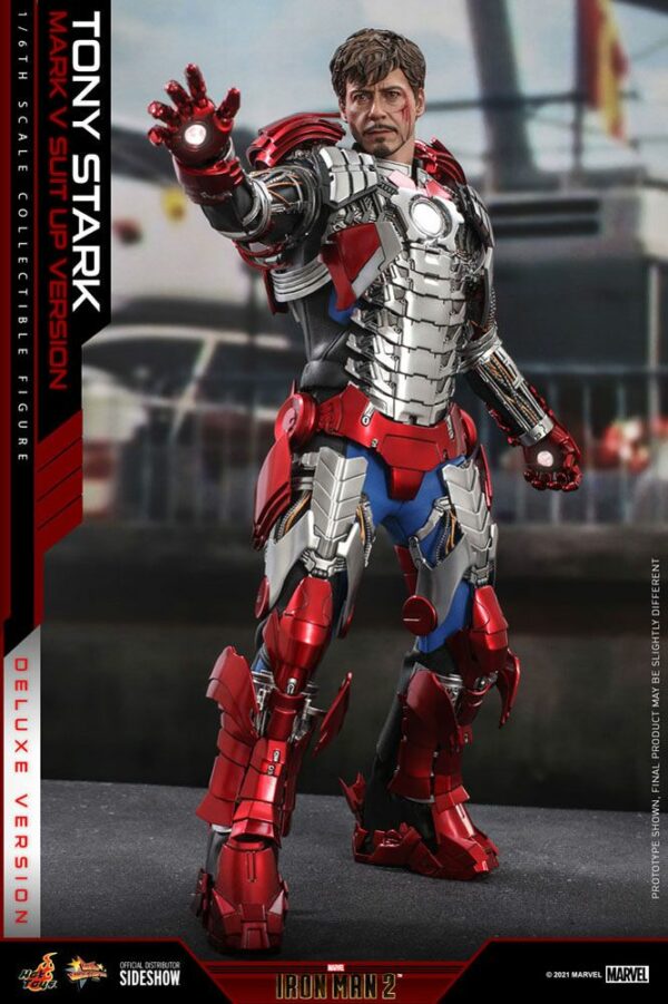 MARVEL – Figurine 1/6 Movie Masterpiece Iron Man Mark V (Armor Suit Up Version) Deluxe 31 cm – Image 2