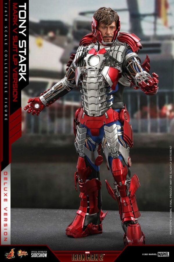 MARVEL – Figurine 1/6 Movie Masterpiece Iron Man Mark V (Armor Suit Up Version) Deluxe 31 cm – Image 3