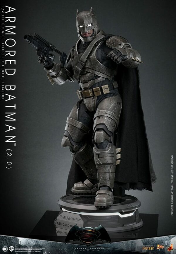 DC COMICS – Batman v Superman : L’Aube de la Justice Figurine Movie Masterpiece 1/6 Armored Batman 2.0 33 cm – Image 5