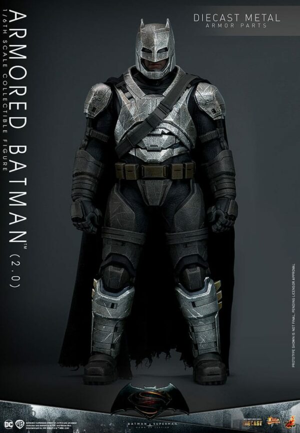 DC COMICS – Batman v Superman : L’Aube de la Justice Figurine Movie Masterpiece 1/6 Armored Batman 2.0 33 cm – Image 13