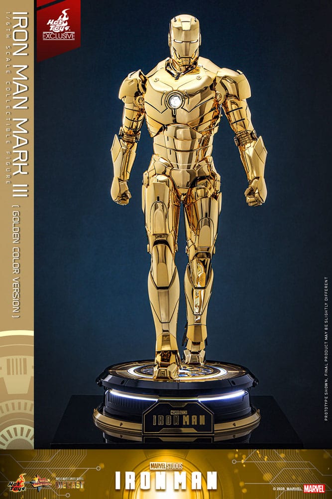 Figurine 1/6 Movie Masterpiece Diecast Iron Man Mark III (Gold Color Version)