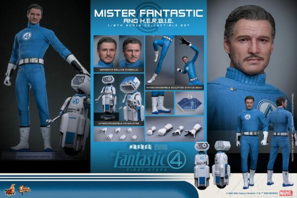 MARVEL – Figurine Movie Masterpiece 1/6 Mister Fantastic & H.E.R.B.I.E 30 cm – Image 22
