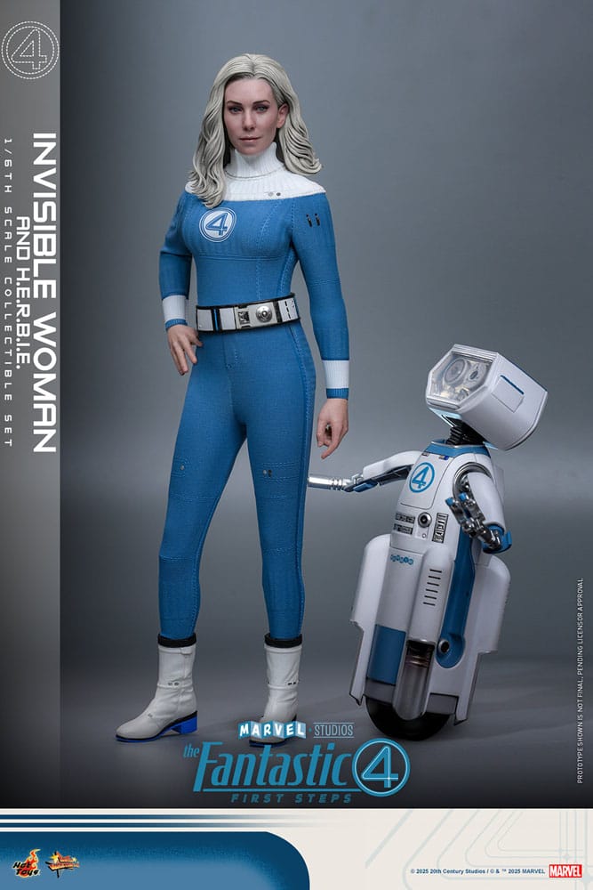 Figurine 1/6 Invisible Woman et HERBIE (4 Fantastiques Premiers Pas)