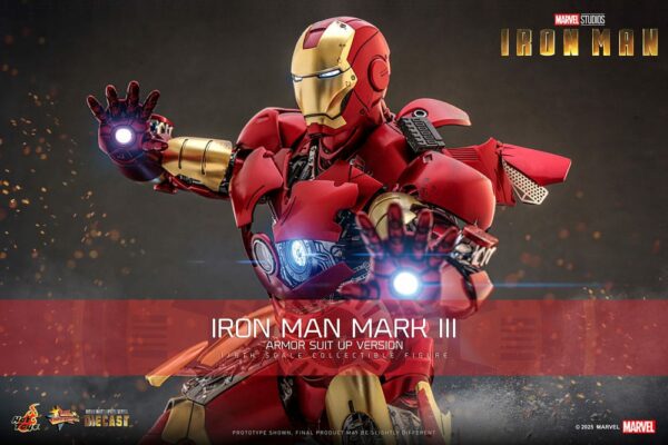 MARVEL – Figurine 1/6 Movie Masterpiece Diecast Iron Man Mark III (Armor Suit Up Version) 32 cm – Image 2
