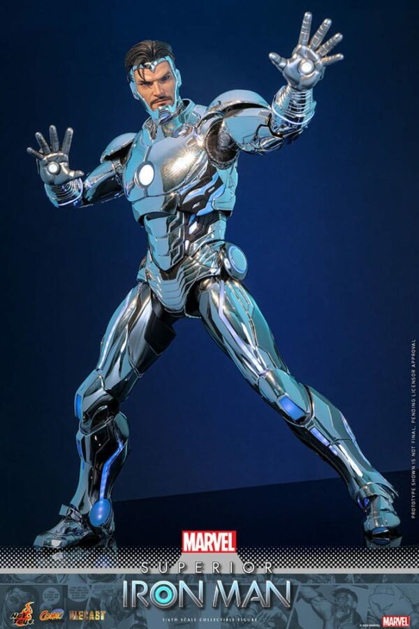 MARVEL – Figurine 1/6 Comic Masterpiece Diecast Superior Iron Man 32 cm – Image 3
