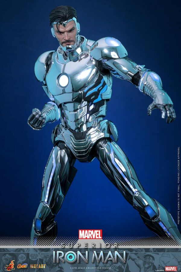 MARVEL – Figurine 1/6 Comic Masterpiece Diecast Superior Iron Man 32 cm – Image 6
