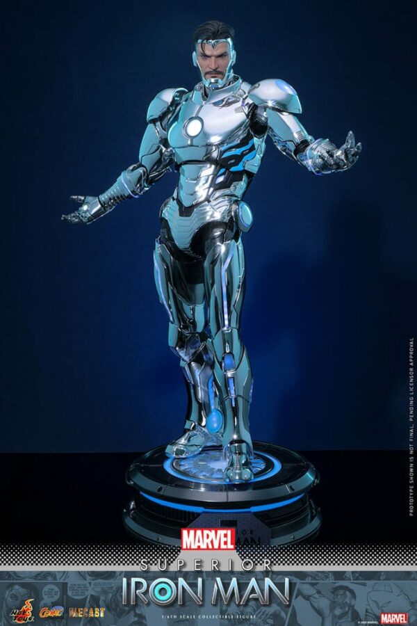 MARVEL – Figurine 1/6 Comic Masterpiece Diecast Superior Iron Man 32 cm – Image 9
