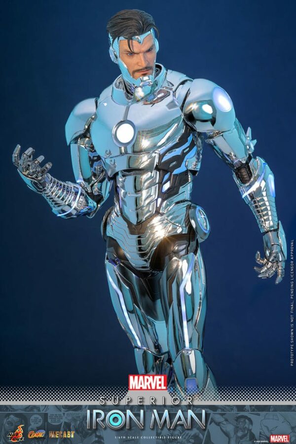 MARVEL – Figurine 1/6 Comic Masterpiece Diecast Superior Iron Man 32 cm – Image 11