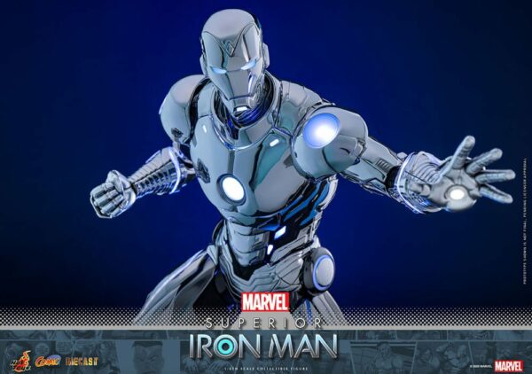 MARVEL – Figurine 1/6 Comic Masterpiece Diecast Superior Iron Man 32 cm – Image 14