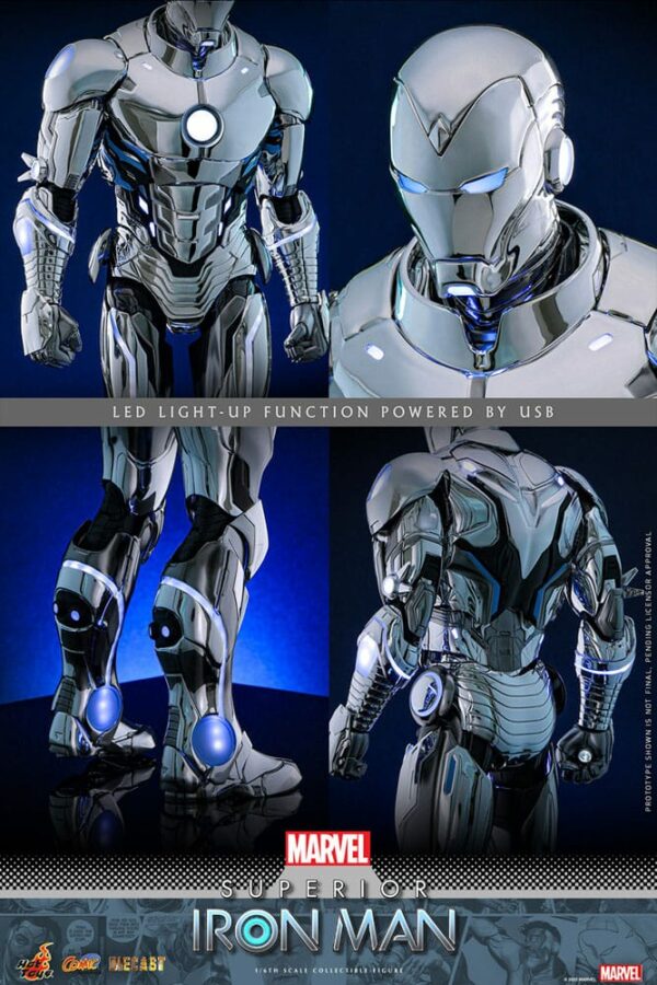 MARVEL – Figurine 1/6 Comic Masterpiece Diecast Superior Iron Man 32 cm – Image 17