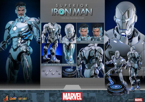 MARVEL – Figurine 1/6 Comic Masterpiece Diecast Superior Iron Man 32 cm – Image 19