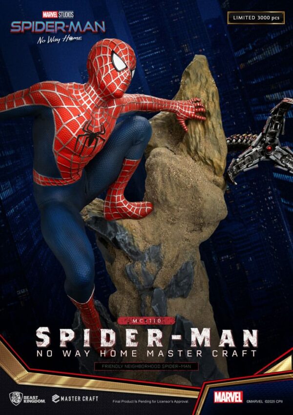 MARVEL – Statuette Master Craft Friendly Neighborhood Spider-Man (No Way Home) 36 cm – Image 6