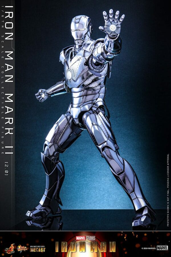 MARVEL – Figurine 1/6 Movie Masterpiece Iron Man Mark II (2.0) 33 cm – Image 7