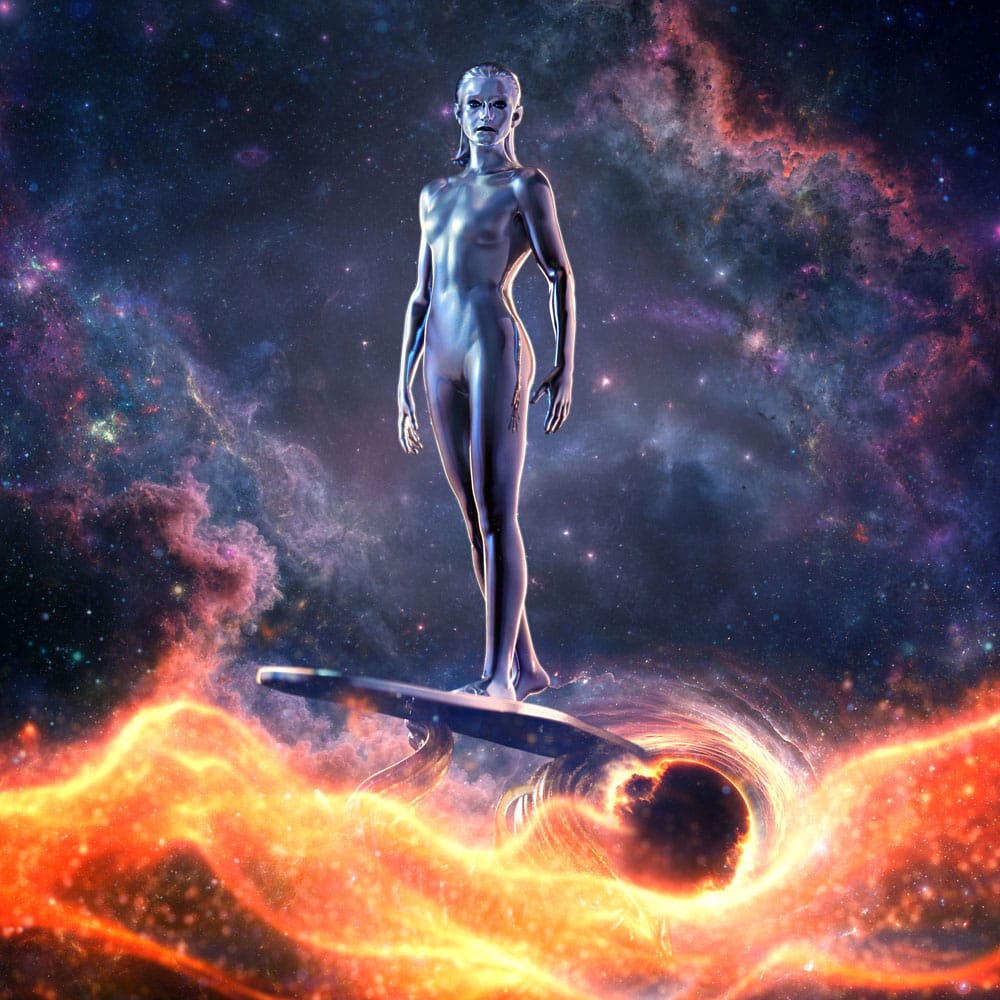Statuette 1/10 Art Scale Silver Surfer Les 4 Fantastiques Premiers Pas